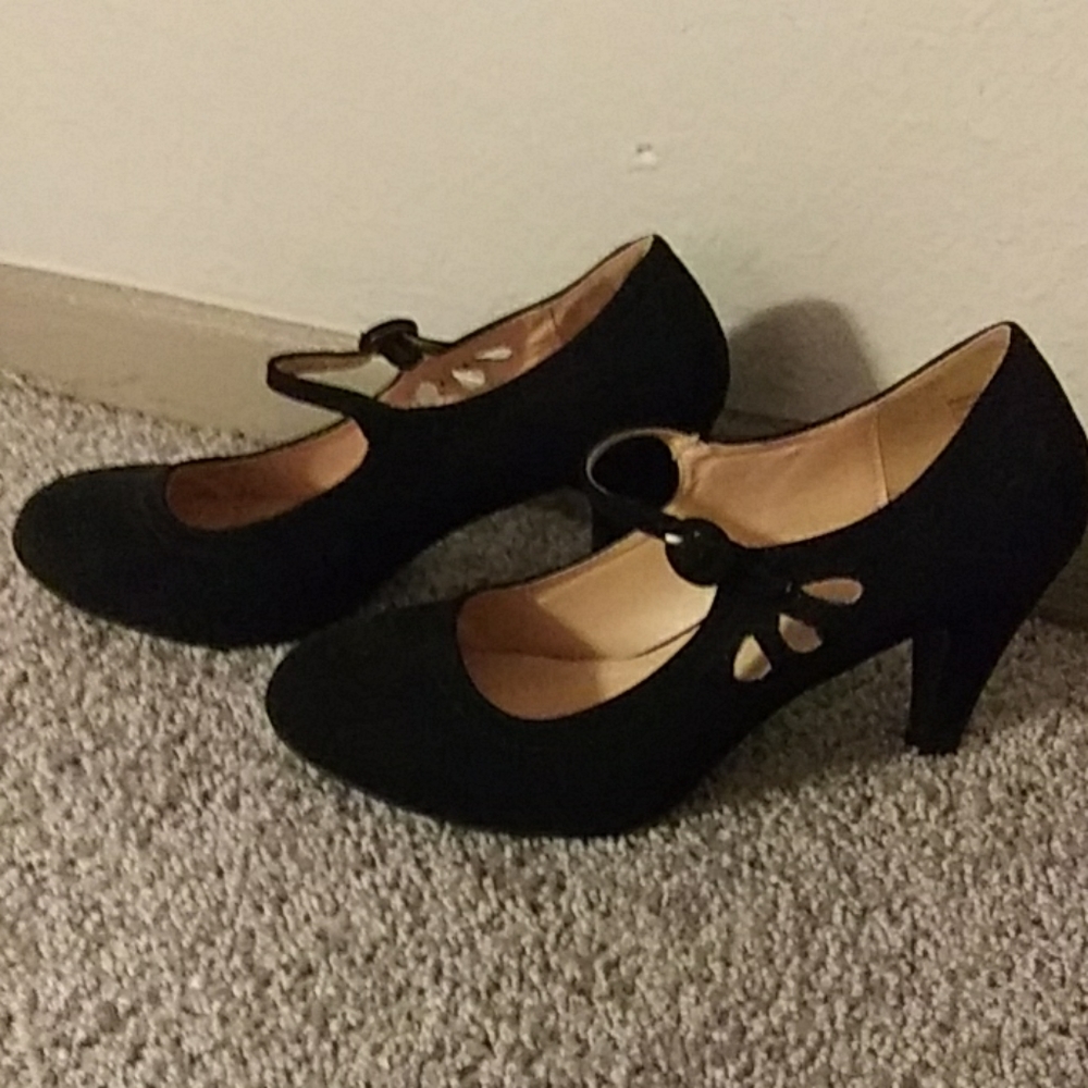 Black Velvet Heels